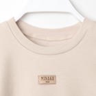 Костюм детский (свитшот, шорты) MINAKU, цвет бежевый, рост 110 см - фото 24636574