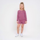 Костюм детский (свитшот, шорты) MINAKU, цвет малиновый, рост 104 см - фото 319902052