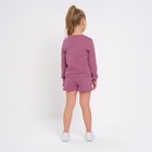 Костюм детский (свитшот, шорты) MINAKU, цвет малиновый, рост 104 см - Фото 3