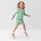Костюм детский (свитшот, шорты) MINAKU, цвет зелёный, рост 80-86 см - Фото 3