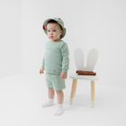 Костюм детский (свитшот, шорты) MINAKU, цвет зелёный, рост 80-86 см - Фото 8