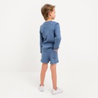 Костюм детский (свитшот, шорты) MINAKU, цвет синий, рост 104 см - Фото 4
