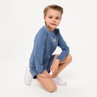 Костюм детский (свитшот, шорты) MINAKU, цвет синий, рост 104 см - Фото 6