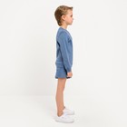 Костюм детский (свитшот, шорты) MINAKU, цвет синий, рост 116 см - Фото 3
