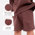 Костюм детский (свитшот, шорты) MINAKU, рост 92-98 см, коричневый - Фото 3