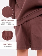 Костюм детский: свитшот, шорты MINAKU, коричневый, рост 92-98 см - Фото 3