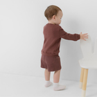 Костюм детский (свитшот, шорты) MINAKU, рост 92-98 см, коричневый - Фото 6