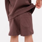 Костюм детский (свитшот, шорты) MINAKU, цвет коричневый, рост 104 см - Фото 6