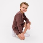 Костюм детский (свитшот, шорты) MINAKU, цвет коричневый, рост 110 см - Фото 5