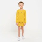 Костюм детский (свитшот, шорты) MINAKU, цвет жёлтый, рост 92-98 см - фото 109560655