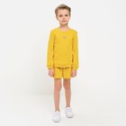 Костюм детский (свитшот, шорты) MINAKU, цвет жёлтый, рост 104 см - Фото 2