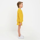 Костюм детский (свитшот, шорты) MINAKU, цвет жёлтый, рост 104 см - Фото 3