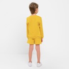 Костюм детский (свитшот, шорты) MINAKU, цвет жёлтый, рост 104 см - Фото 4