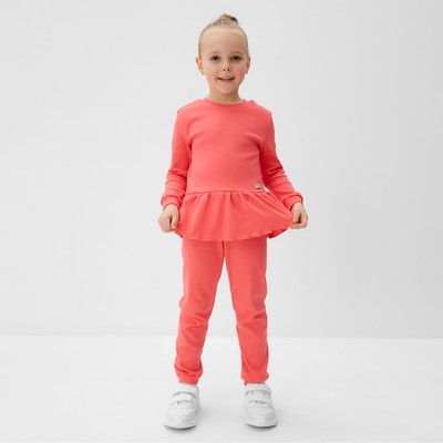Костюм детский (джемпер, брюки) MINAKU, коралловый, рост 104 см