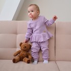 Костюм детский (джемпер, брюки) MINAKU, цвет сиреневый, рост 74-80 см - Фото 2
