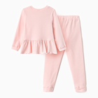 Костюм детский (джемпер, брюки) MINAKU, цвет розовый, рост 74-80 см - Фото 5