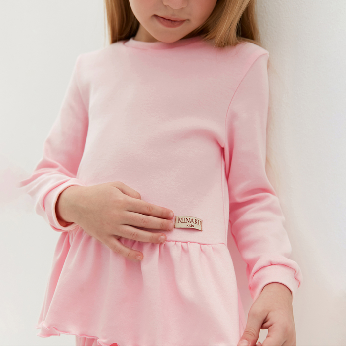 Костюм детский (джемпер, брюки) MINAKU, цвет розовый, рост 86-92 см - фото 1926584285