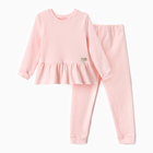 Костюм детский (джемпер, брюки) MINAKU, цвет розовый, рост 92-98 см - Фото 6