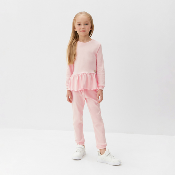 Костюм детский (джемпер, брюки) MINAKU, цвет розовый, рост 104 см - фото 1907609232