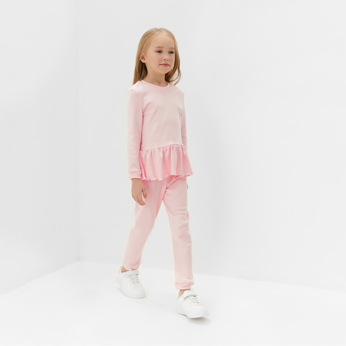 Костюм детский (джемпер, брюки) MINAKU, цвет розовый, рост 104 см - фото 1907609235