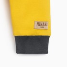 Костюм детский (свитшот, брюки) MINAKU, цвет графитовый/жёлтый, рост 62-68 см - Фото 11