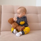 Костюм детский (свитшот, брюки) MINAKU, цвет графитовый/жёлтый, рост 62-68 см - Фото 3