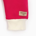 Костюм детский (свитшот, брюки) MINAKU, цвет экрю/фуксия, рост 62-68 см - Фото 9