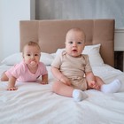 Костюм для девочки (боди, шорты) MINAKU, рост 62-68 см, бежевый - Фото 1