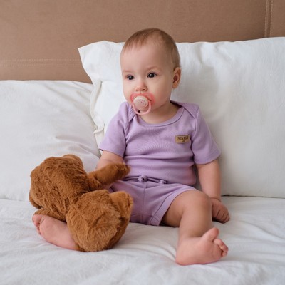 Костюм для девочки (боди, шорты) MINAKU, рост 80-86 см, сиреневый