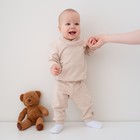 Джемпер детский MINAKU, цвет бежевый, рост 62-68 см - Фото 3