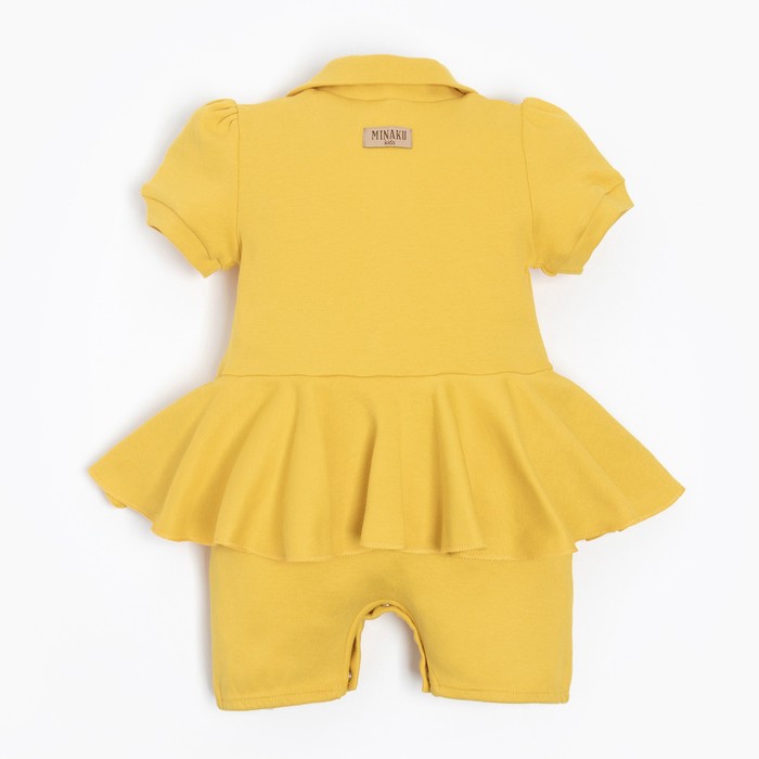 Боди-платье детское MINAKU, цвет жёлтый, рост 62-68 см - фото 1907609276