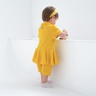 Боди-платье детское MINAKU, цвет жёлтый, рост 68-74 см - Фото 4