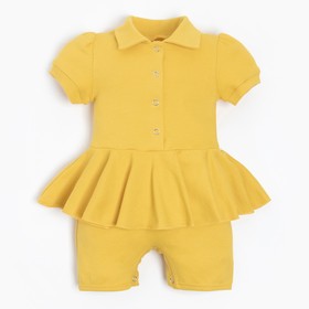 Боди-платье детское MINAKU, цвет жёлтый, рост 74-80 см