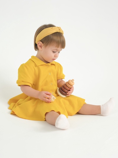 Боди-платье детское MINAKU, цвет жёлтый, рост 74-80 см