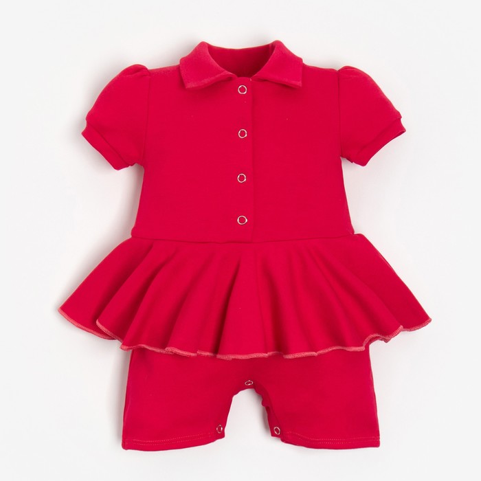 Боди-платье детское MINAKU, цвет фуксия, рост 62-68 см - фото 1907609321