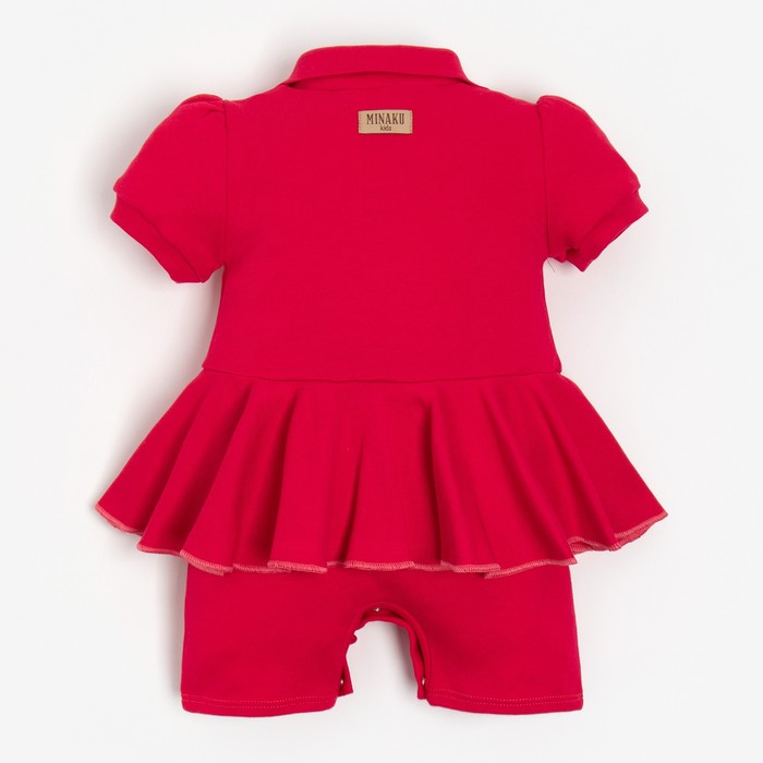 Боди-платье детское MINAKU, цвет фуксия, рост 62-68 см - фото 1907609328