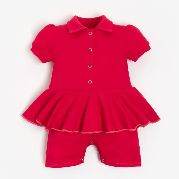Боди-платье детское MINAKU, цвет фуксия, рост 68-74 см - Фото 1