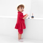 Боди-платье детское MINAKU, цвет фуксия, рост 68-74 см - Фото 3