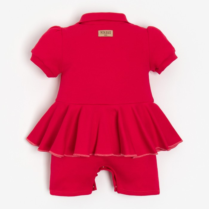 Боди-платье детское MINAKU, цвет фуксия, рост 86-92 см - фото 1926584438