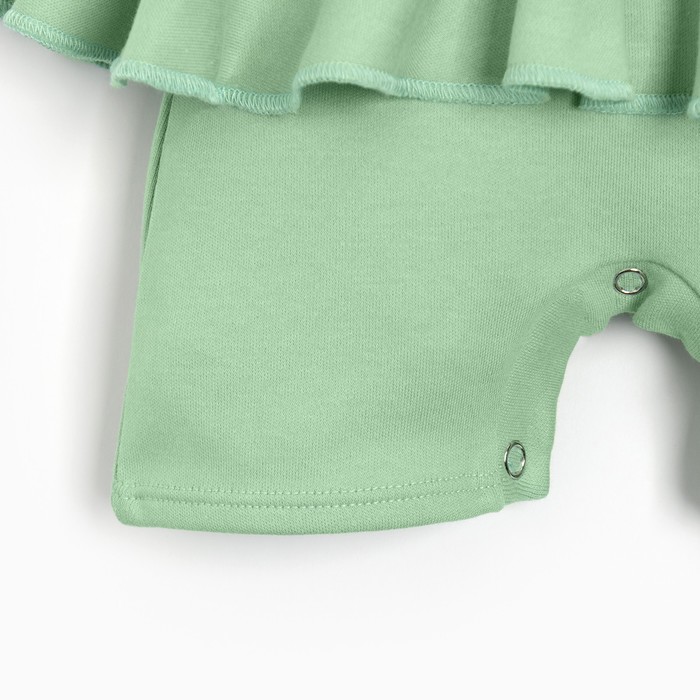 Боди-платье детское MINAKU, цвет зелёный, рост 62-68 см - фото 1907609372
