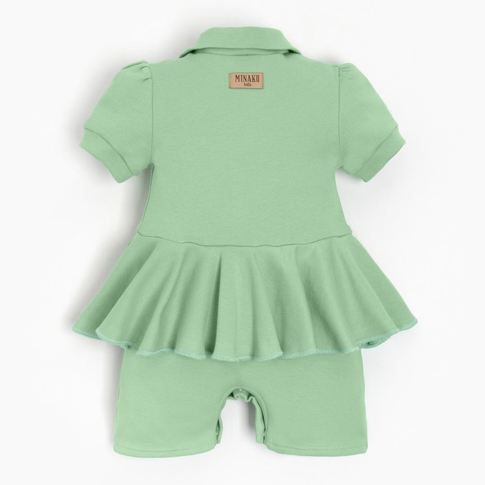 Боди-платье детское MINAKU, цвет зелёный, рост 62-68 см - фото 1907609373