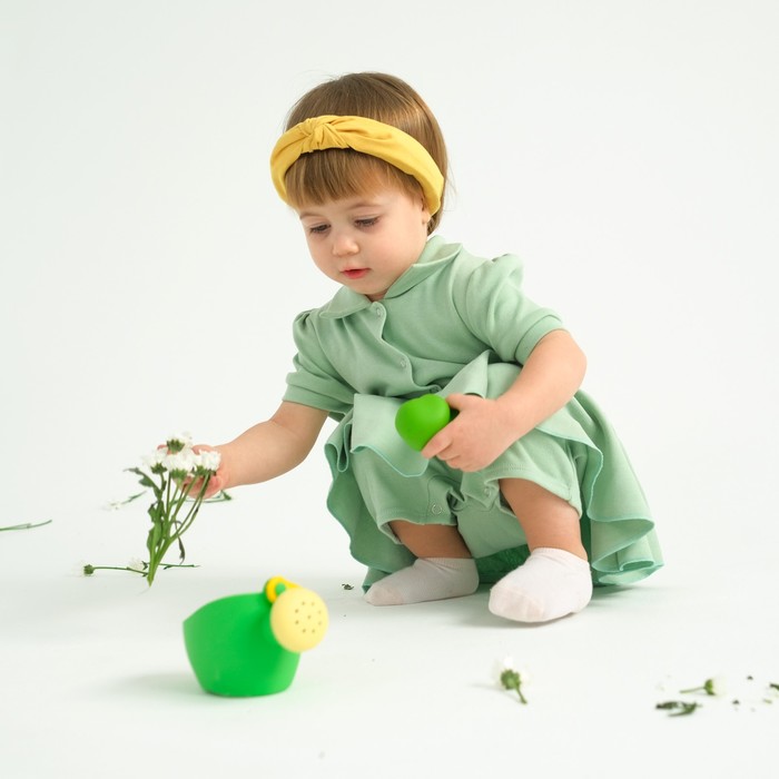 Боди-платье детское MINAKU, цвет зелёный, рост 62-68 см - фото 1907609368