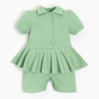 Боди-платье детское MINAKU, цвет зелёный, рост 68-74 см - Фото 1