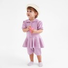 Боди-платье детское MINAKU, цвет сиреневый, рост 62-68 см - Фото 2