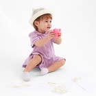 Боди-платье детское MINAKU, цвет сиреневый, рост 62-68 см - Фото 3