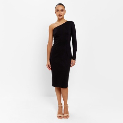 Платье женское миди MINAKU: PartyDress чёрное, размер 46