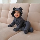 Комбинезон детский MINAKU, рост 74-80 см, графитовый - Фото 3