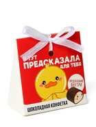 Конфета подарочная шоколадная «Предсказала для тебя» с предсказанием, 20 г. 9293273
