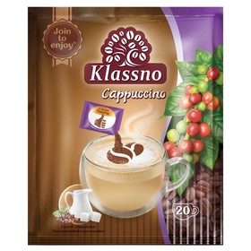Кофейный напиток Klassno 3в1 "Капучино", растворимый, 25 г (9458867 ...