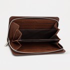 Портмоне мужское на молнии, отдел для купюр, для карт, для монет, цвет коричневый 9447803